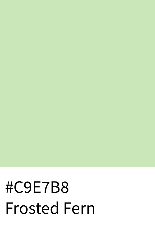 Frosted Fern Color Hex Code #C9E7B8